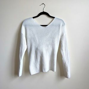 Miracle USA White Sweater Size S/M Semi Backless